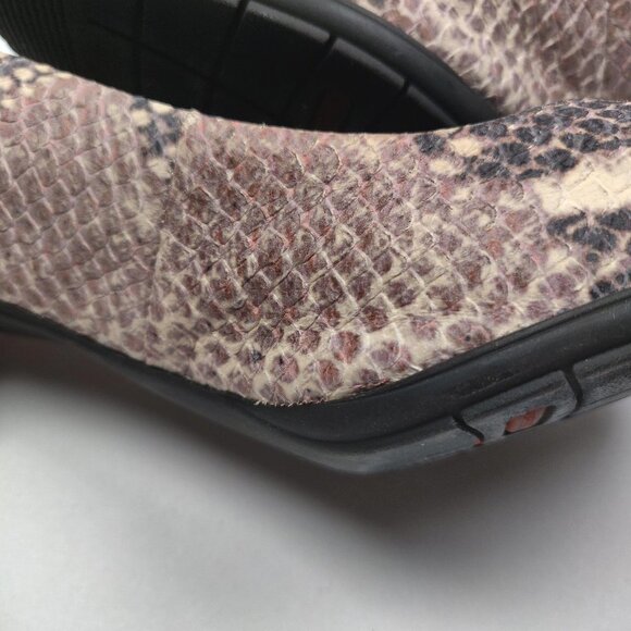 Rockport Women's Total Motion Pump Block Heel in Python Snakeskin Leather - Picture 9 of 15